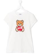 Moschino Kids Bear Print T-shirt - White