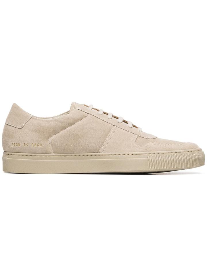 Common Projects Taupe Bbal Low-top Suede Sneakers - Grey