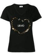 Liu Jo Sequinned Snake T-shirt - Black