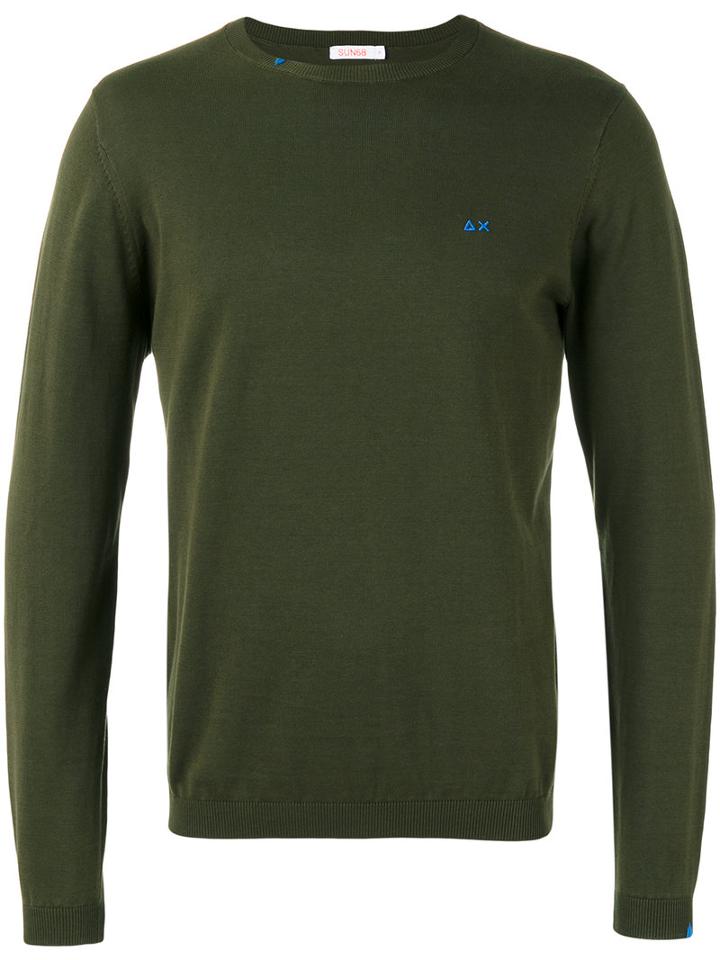 Sun 68 - Crew Neck Jumper - Men - Cotton - Xxl, Green, Cotton