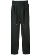 Monkey Time Side-stripe Drawstring Trousers - Black