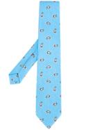 Errico Formicola Embroidered Paisley Tie - Blue