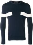 Neil Barrett Striped Shoulder Sweater - Blue