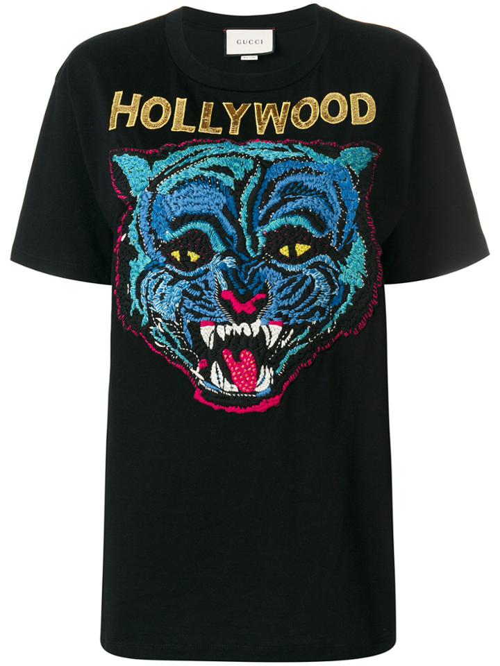 Gucci Embroidered T-shirt - Black