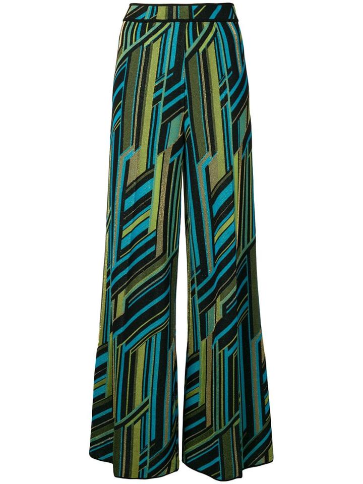 M Missoni Printed Flared Trousers - Black