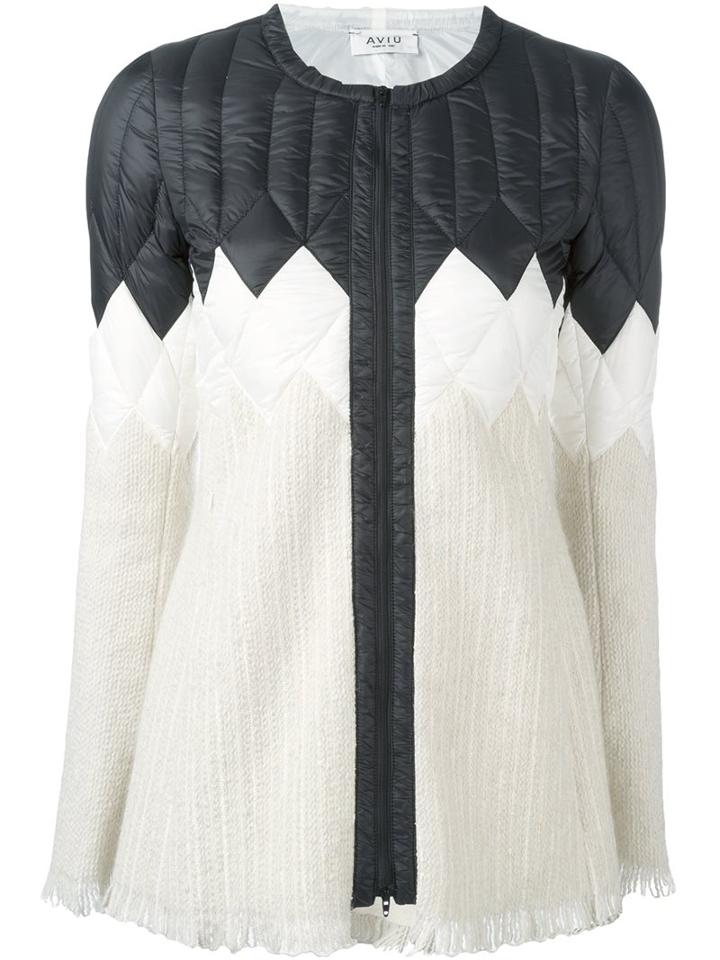 Aviù Quilted Panel Zipped Jacket
