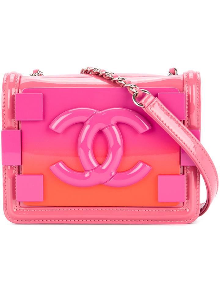 Chanel Vintage Boy Chanel Chain Shoulder Bag - Pink & Purple