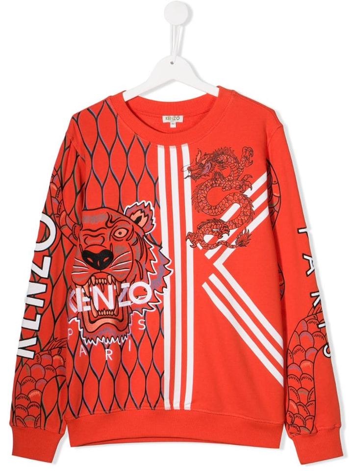 Kenzo Kids Teen Multi-icon Sweatshirt - Orange