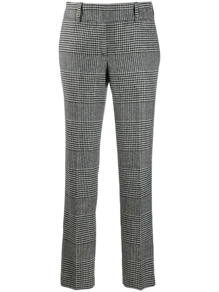 Ermanno Scervino Check Print Trousers - Black