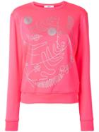 Area Printed Sweatshirt - Pink