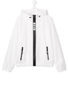 Msgm Kids Teen Hooded Jacket - White