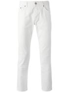 Roberto Cavalli Tiki Tiger Embroidered Chino Fit Jeans, Men's, Size: 31, White, Cotton/spandex/elastane/polyester
