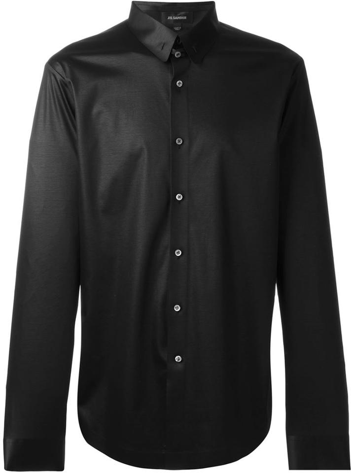 Jil Sander Classic Shirt, Men's, Size: 39, Black, Cotton