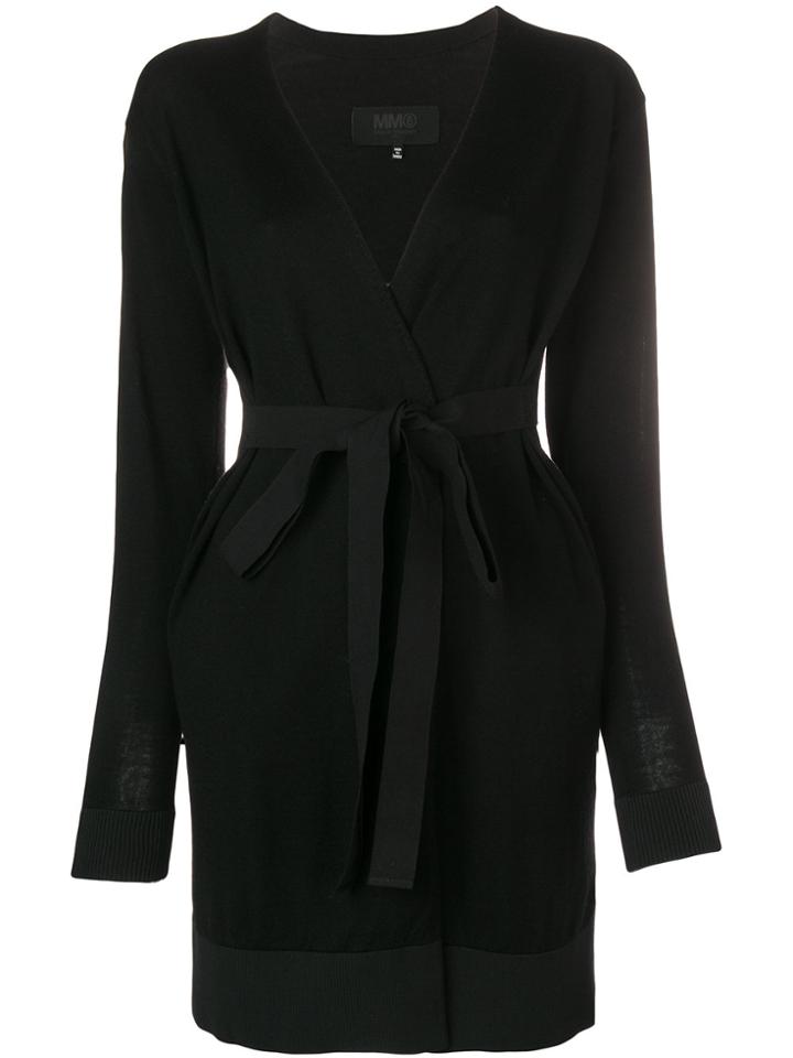 Mm6 Maison Margiela Belted Waist Cardigan - Black