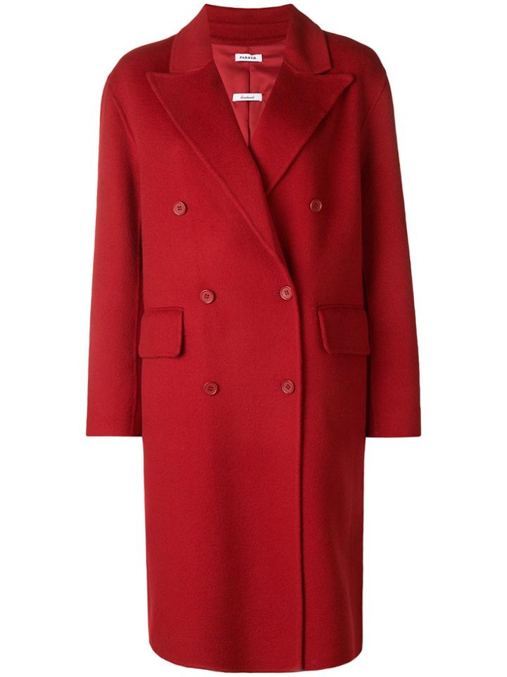 P.a.r.o.s.h. Double Breasted Coat - Red