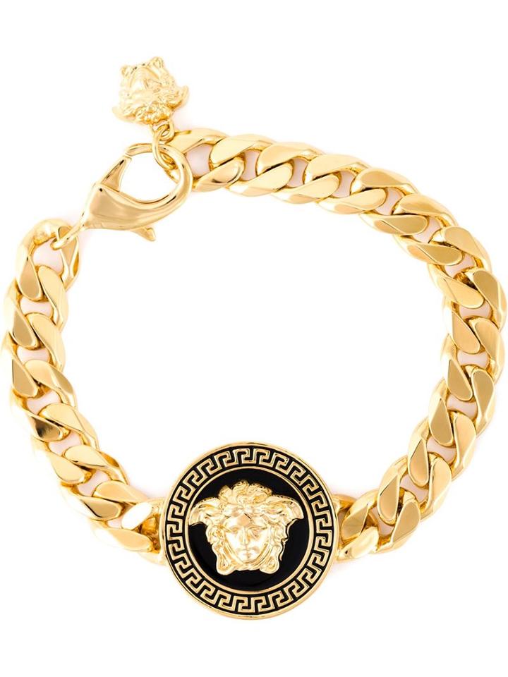 Versace Medusa Bracelet, Men's, Metallic