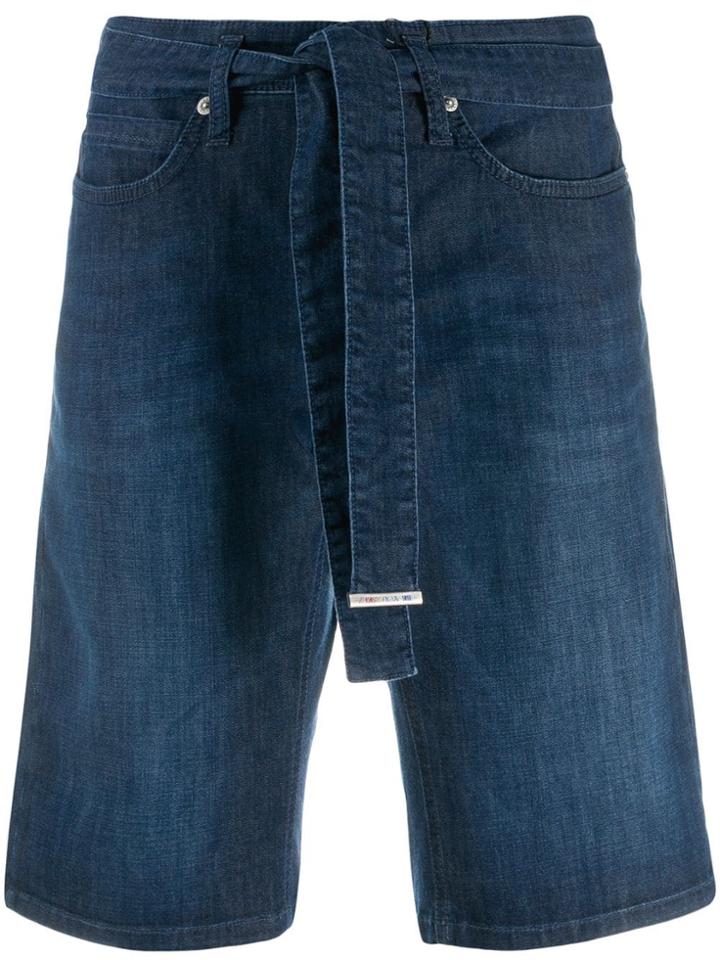 Cambio Straight-leg Denim Shorts - Blue