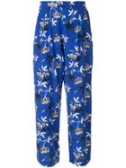 Markus Lupfer Floral Print Trousers - Blue