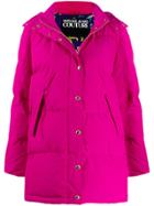 Versace Jeans Couture Padded Hooded Coat - Pink