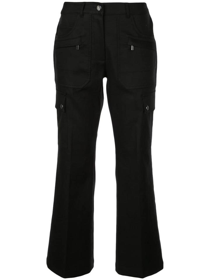 Michael Kors Collection Multi-pocket Flared Trousers - Black