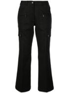 Michael Kors Collection Multi-pocket Flared Trousers - Black