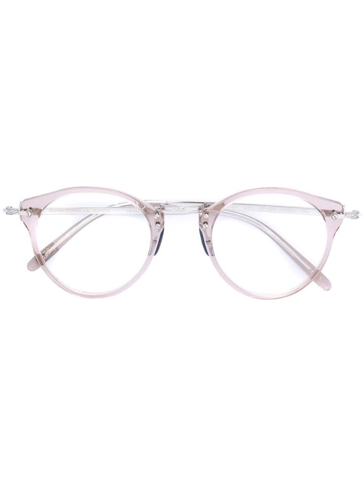 Oliver Peoples Op-505 Round Frame Glasses - Nude & Neutrals