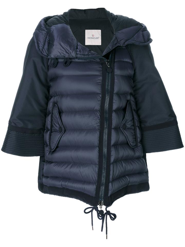 Moncler Off-centre Zip Padded Jacket - Blue