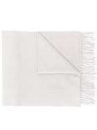 Mackintosh Greige Cashmere Embroidered Scarf Acc-013/e - Grey