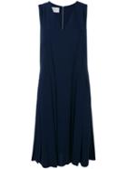 Cédric Charlier V-neck Dress, Women's, Size: 40, Blue, Polyester