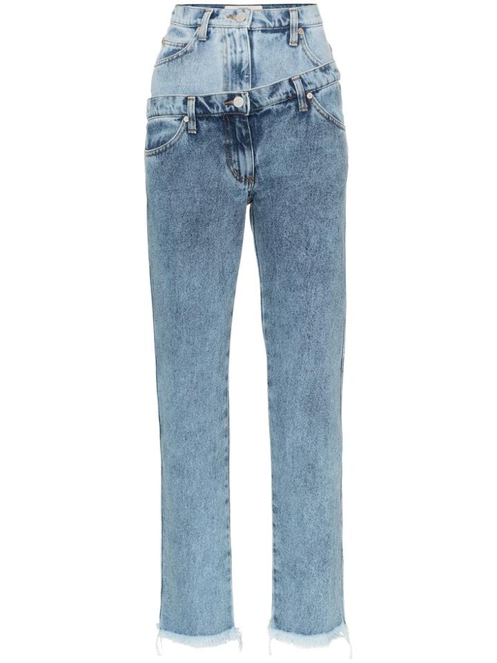 Natasha Zinko Double-waisted Straight Jeans - Blue
