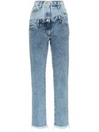 Natasha Zinko Double-waisted Straight Jeans - Blue
