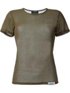 Anthony Vaccarello Ribbed Round Neck T-shirt