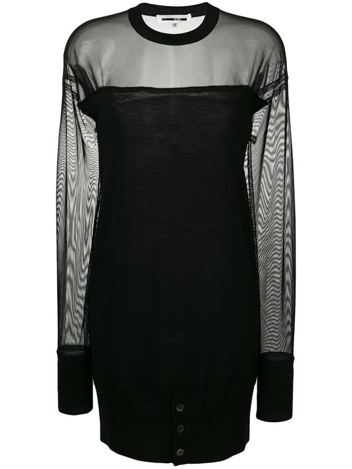 Mcq Alexander Mcqueen Sheer Dress - Black