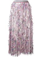 Ultràchic Stencil Cut Maxi Skirt - Pink