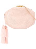 Rafe Woven Clutch Bag - Pink & Purple