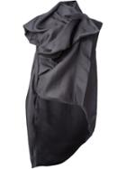 Rick Owens Structured Sleeveless Jacket, Women's, Size: 40, Grey, Polyester/silk