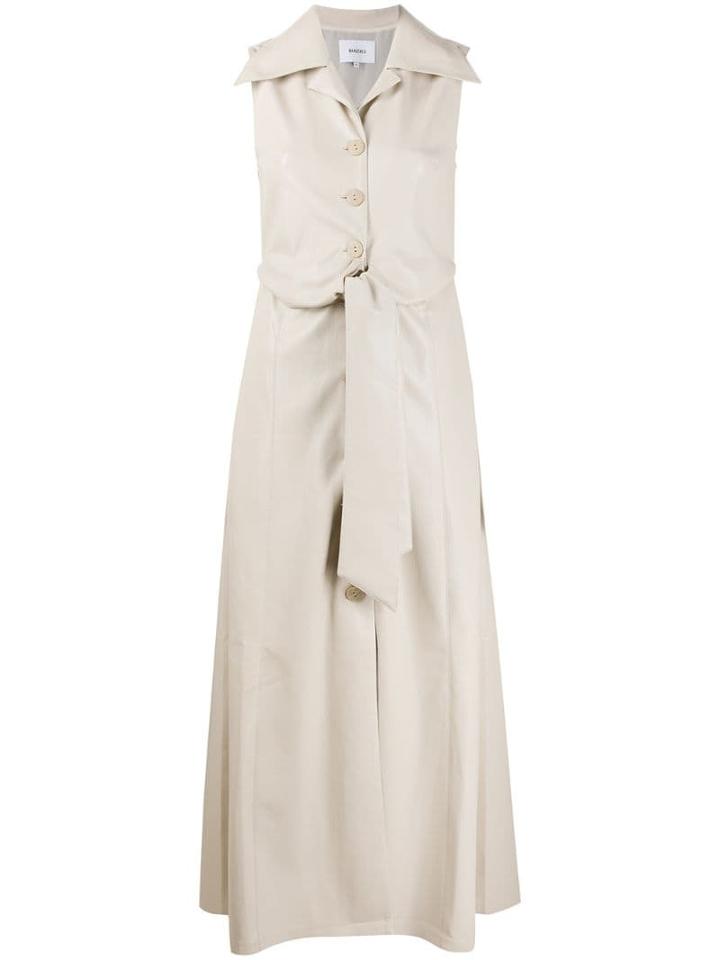 Nanushka Tie Waist Maxi Dress - Neutrals