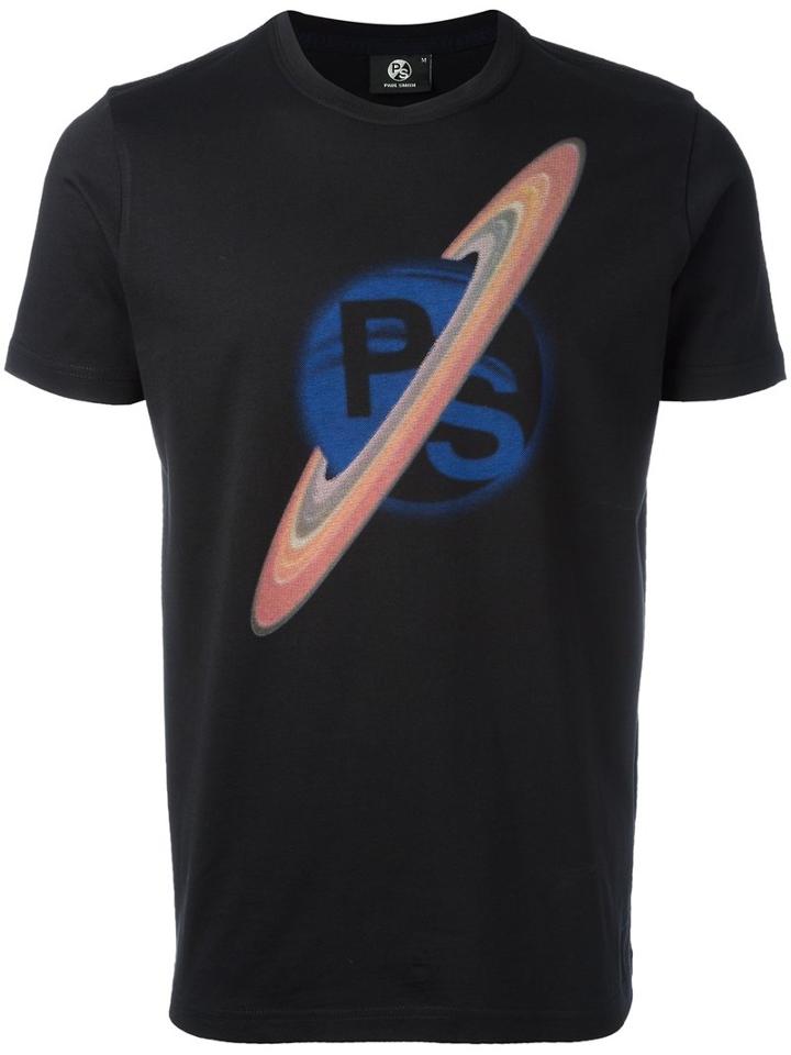Ps By Paul Smith Logo Print T-shirt, Men's, Size: Large, Black, Organic Cotton