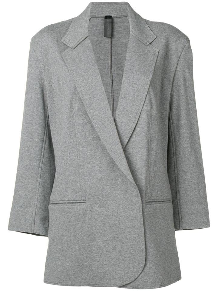 Norma Kamali Long Blazer Jacket - Grey