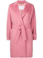 Max Mara Nevada Belted Midi Coat - Pink & Purple