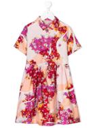 Emilio Pucci Junior Printed Shirt Dress - Pink & Purple