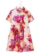 Emilio Pucci Junior Printed Shirt Dress - Pink & Purple