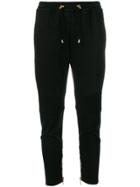 Balmain Cropped Drawstring Trousers - Black