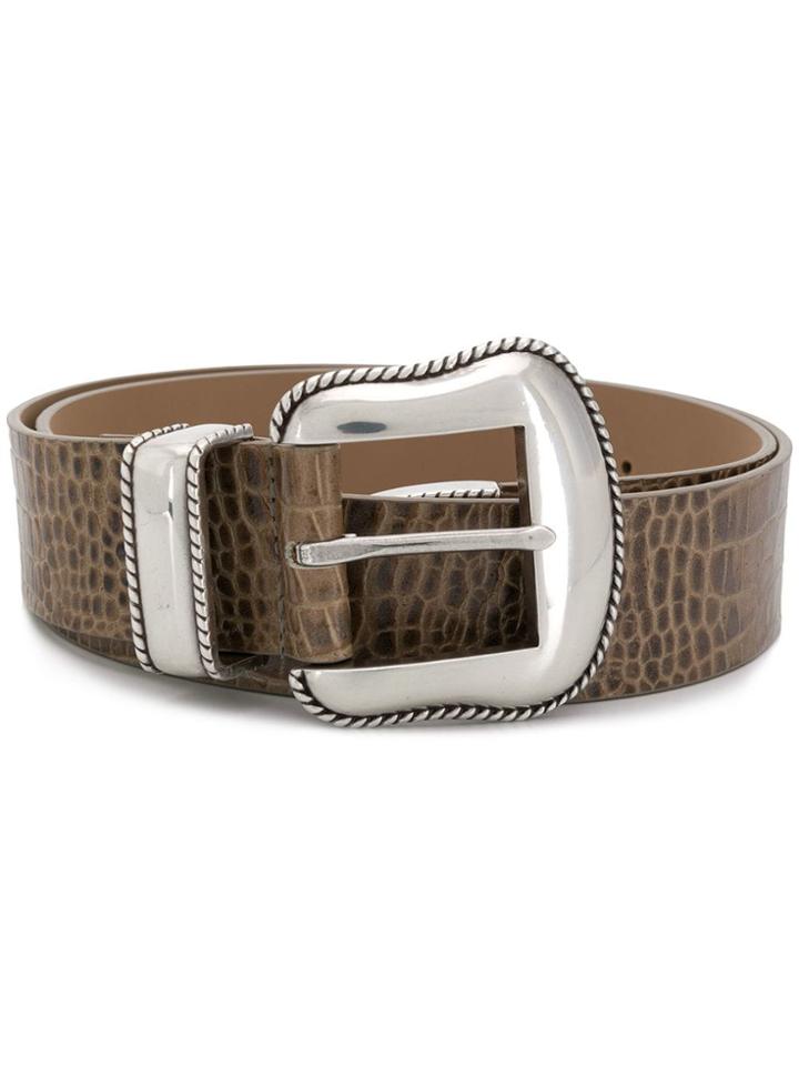B-low The Belt Crocodile-effectt Belt - Neutrals