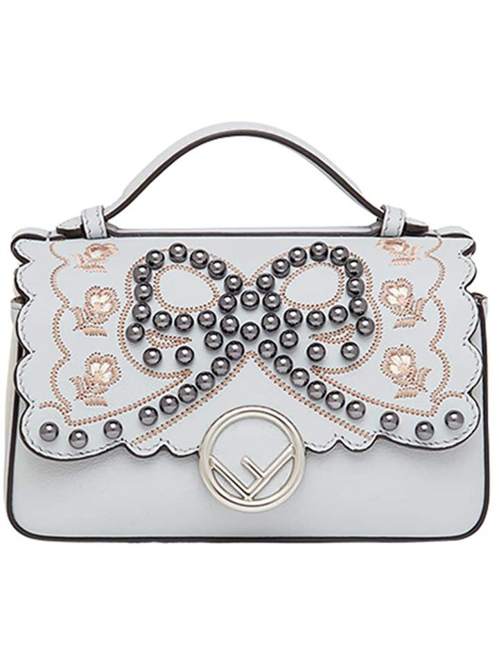 Fendi Double Micro Baguette Bag - Grey