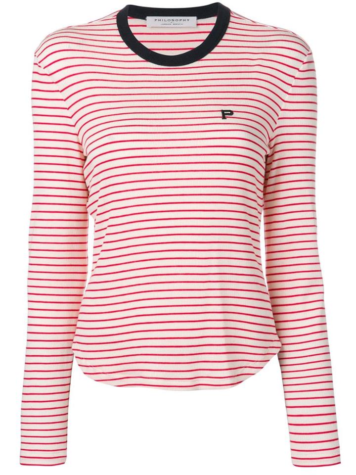 Philosophy Di Lorenzo Serafini Striped Jersey Top - White