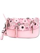 Coach - Floral Clutch - Women - Leather/metal - One Size, Pink/purple, Leather/metal