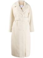 Stand Studio Double Breasted Shearling Coat - White
