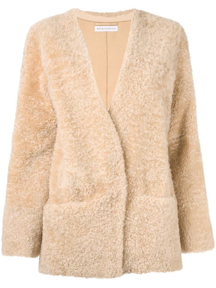 Inès & Maréchal Egypt Short V-neck Jacket - Brown