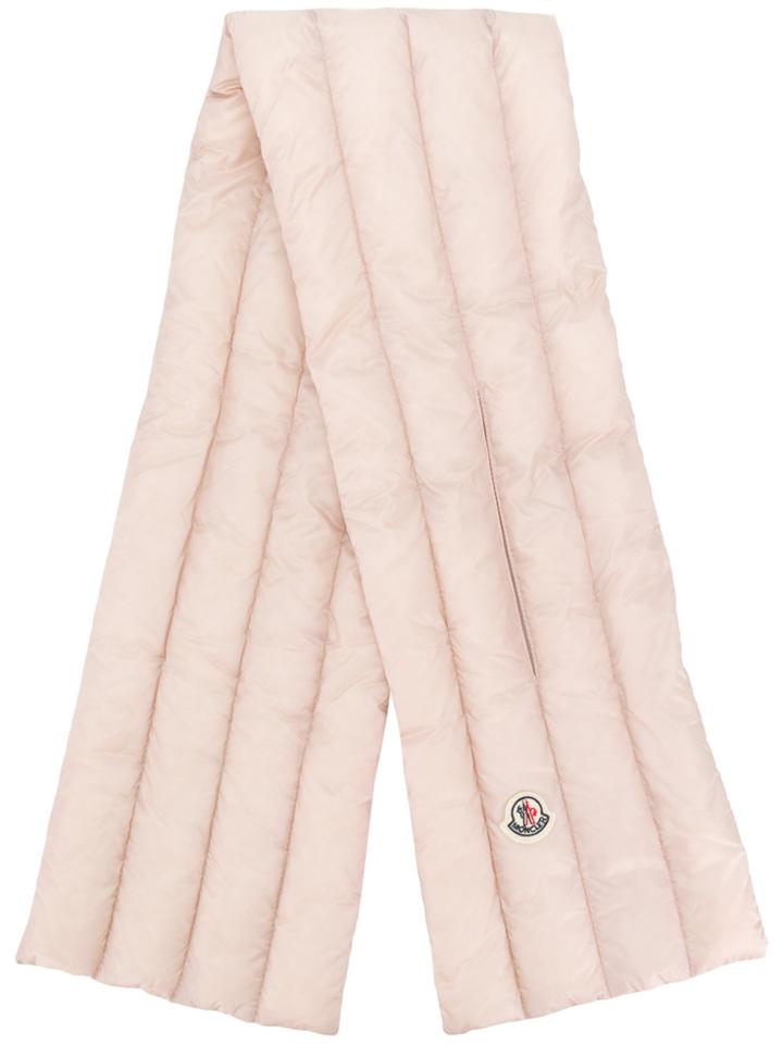 Moncler Padded Logo Scarf - Pink & Purple